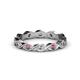 1 - Breanna 2.20 mm Rhodolite Garnet and Diamond Eternity Band 