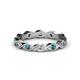 1 - Breanna 2.20 mm London Blue Topaz and Diamond Eternity Band 