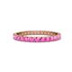 1 - Audrey 2.70 mm Pink Sapphire U Prong Eternity Band 
