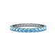 1 - Audrey 2.70 mm Blue Topaz U Prong Eternity Band 