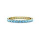 1 - Audrey 2.70 mm Blue Topaz U Prong Eternity Band 