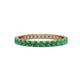 1 - Audrey 2.70 mm Emerald U Prong Eternity Band 
