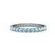 1 - Audrey 2.70 mm Aquamarine U Prong Eternity Band 