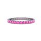1 - Audrey 2.70 mm Pink Sapphire U Prong Eternity Band 