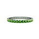 1 - Audrey 2.70 mm Green Garnet U Prong Eternity Band 