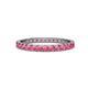1 - Audrey 2.70 mm Rhodolite Garnet U Prong Eternity Band 