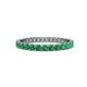 1 - Audrey 2.70 mm Emerald U Prong Eternity Band 