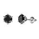 1 - Kenna Black Diamond (6mm) Martini Solitaire Stud Earrings 