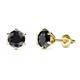 1 - Kenna Black Diamond (6mm) Martini Solitaire Stud Earrings 