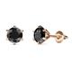 1 - Kenna Black Diamond (6mm) Martini Solitaire Stud Earrings 