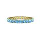 1 - Audrey 3.00 mm Blue Topaz U Prong Eternity Band 