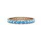 1 - Audrey 3.00 mm Blue Topaz U Prong Eternity Band 