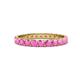 1 - Audrey 3.00 mm Pink Sapphire U Prong Eternity Band 