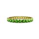 1 - Audrey 3.00 mm Green Garnet U Prong Eternity Band 