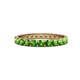 1 - Audrey 3.00 mm Green Garnet U Prong Eternity Band 