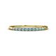 1 - Emlynn 2.00 mm Aquamarine 10 Stone Wedding Band 