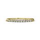 1 - Emlynn 2.00 mm White Sapphire 10 Stone Wedding Band 