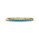 1 - Emlynn 2.00 mm Blue Topaz 10 Stone Wedding Band 