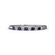 1 - Emlynn 2.00 mm Blue Sapphire and Diamond 10 Stone Wedding Band 