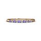 1 - Emlynn 2.00 mm Tanzanite and Diamond 10 Stone Wedding Band 