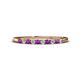 1 - Emlynn 2.00 mm Amethyst and Diamond 10 Stone Wedding Band 