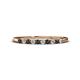 1 - Emlynn 2.00 mm Black Diamond and Diamond 10 Stone Wedding Band 