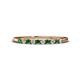 1 - Emlynn 2.00 mm Green Garnet and Diamond 10 Stone Wedding Band 