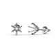 1 - Kenna Martini Six Prong 14K White Gold Ear Stud Setting 