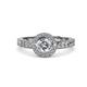 4 - Meir Diamond Halo Engagement Ring 