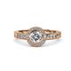 4 - Meir Diamond Halo Engagement Ring 
