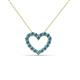2 - Zayna Blue Topaz Heart Pendant 
