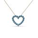2 - Zayna Blue Topaz Heart Pendant 