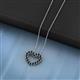 2 - Zayna Black Diamond Heart Pendant 