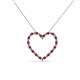 2 - Elaina Ruby and Diamond Heart Pendant 