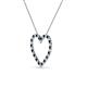 3 - Elaina Blue and White Diamond Heart Pendant 