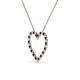 3 - Elaina Blue and White Diamond Heart Pendant 