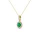 2 - Azaria Emerald and Diamond Halo Pendant 