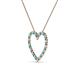 3 - Elaina London Blue Topaz and Diamond Heart Pendant 