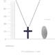 4 - Abella Blue Sapphire Cross Pendant 