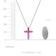 4 - Abella Pink Sapphire Cross Pendant 