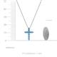 4 - Abella Blue Topaz Cross Pendant 