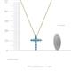 4 - Abella Blue Topaz Cross Pendant 
