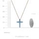 4 - Abella Blue Topaz Cross Pendant 