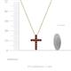 4 - Abella Red Garnet Cross Pendant 