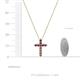 4 - Abella Rhodolite Garnet Cross Pendant 