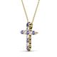3 - Abella Iolite and Diamond Cross Pendant 