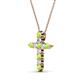 3 - Abella Peridot and Diamond Cross Pendant 
