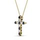 3 - Abella Black and White Diamond Cross Pendant 