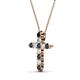 3 - Abella Black and White Diamond Cross Pendant 