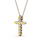 3 - Abella Yellow Sapphire and Diamond Cross Pendant 
